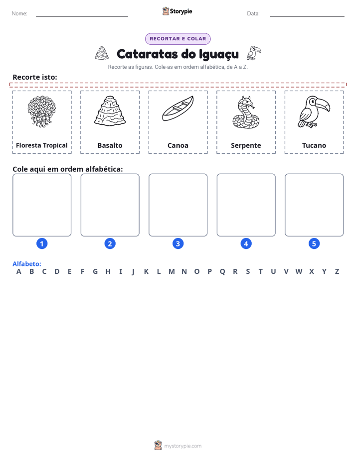 Recortar & Colar Alfabeto