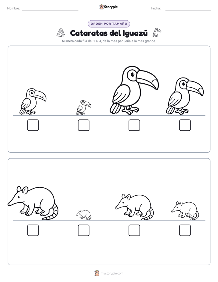 Orden de Tamaños