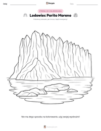 Podgląd drukowalnego arkusza ćwiczeń Lodowiec Perito Moreno