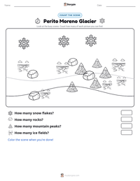 Perito Moreno Glacier printable worksheet preview