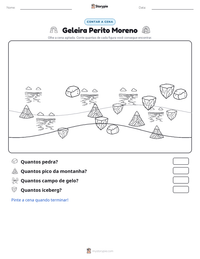 Prévia da folha de atividades imprimível Geleira Perito Moreno