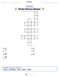 Perito Moreno Glacier printable worksheet preview