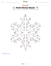 Perito Moreno Glacier printable worksheet preview