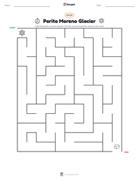 Perito Moreno Glacier printable worksheet preview