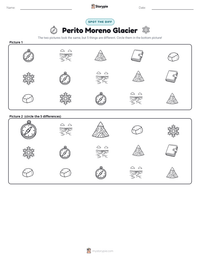 Perito Moreno Glacier printable worksheet preview