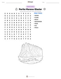 Perito Moreno Glacier printable worksheet preview
