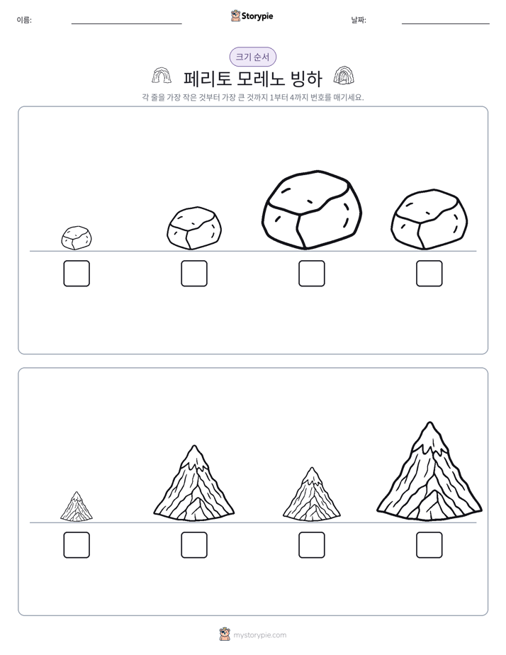 크기 순서