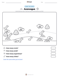 Aconcagua printable worksheet preview