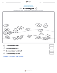 Aperçu de la feuille de travail imprimable Aconcagua