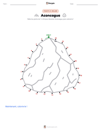 Aperçu de la feuille de travail imprimable Aconcagua