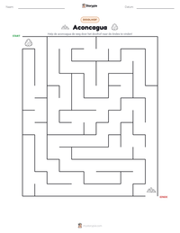 Aconcagua afdrukbare werkblad voorbeeld
