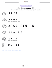 Aconcagua druckbare Arbeitsblatt Vorschau