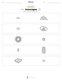Aconcagua printable worksheet preview