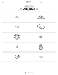 Aperçu de la feuille de travail imprimable Aconcagua