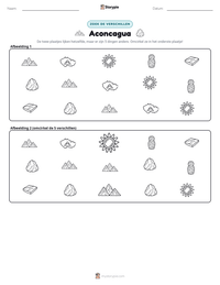 Aconcagua afdrukbare werkblad voorbeeld