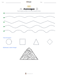 Aperçu de la feuille de travail imprimable Aconcagua