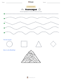 Aconcagua afdrukbare werkblad voorbeeld