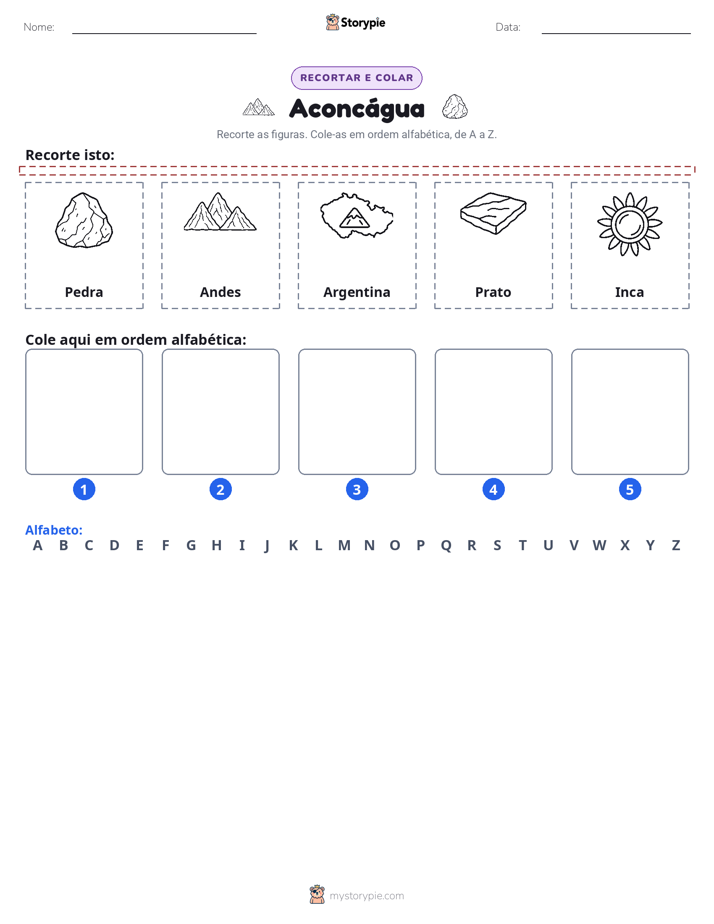 Recortar & Colar Alfabeto