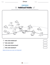 Halbinsel Valdés druckbare Arbeitsblatt Vorschau