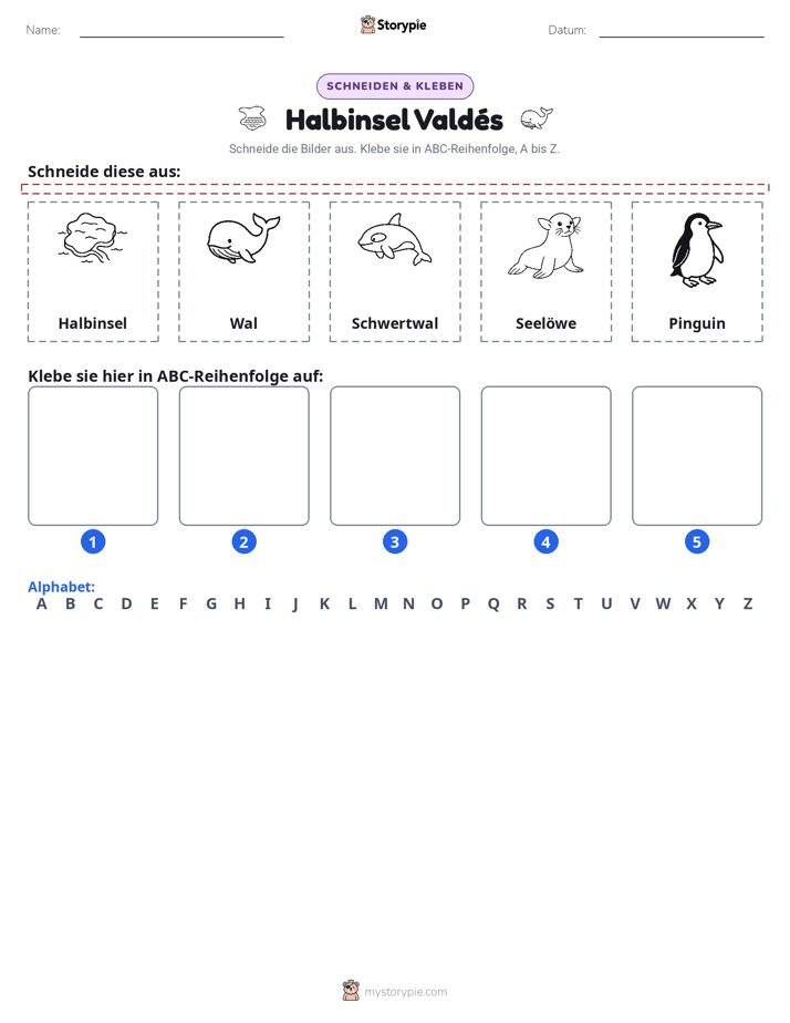 Schneiden & Einfügen Alphabet
