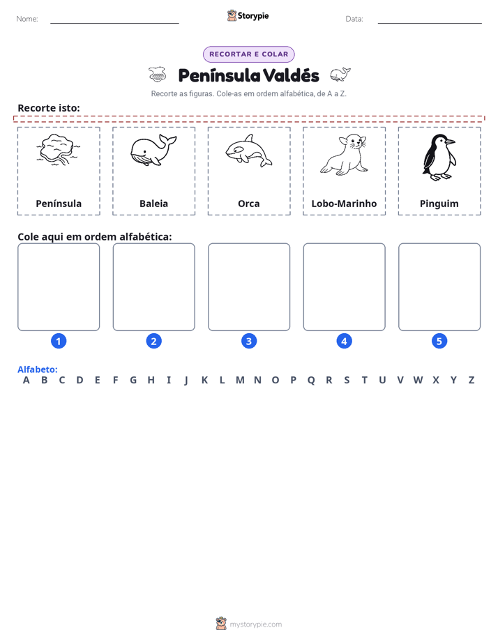 Recortar & Colar Alfabeto