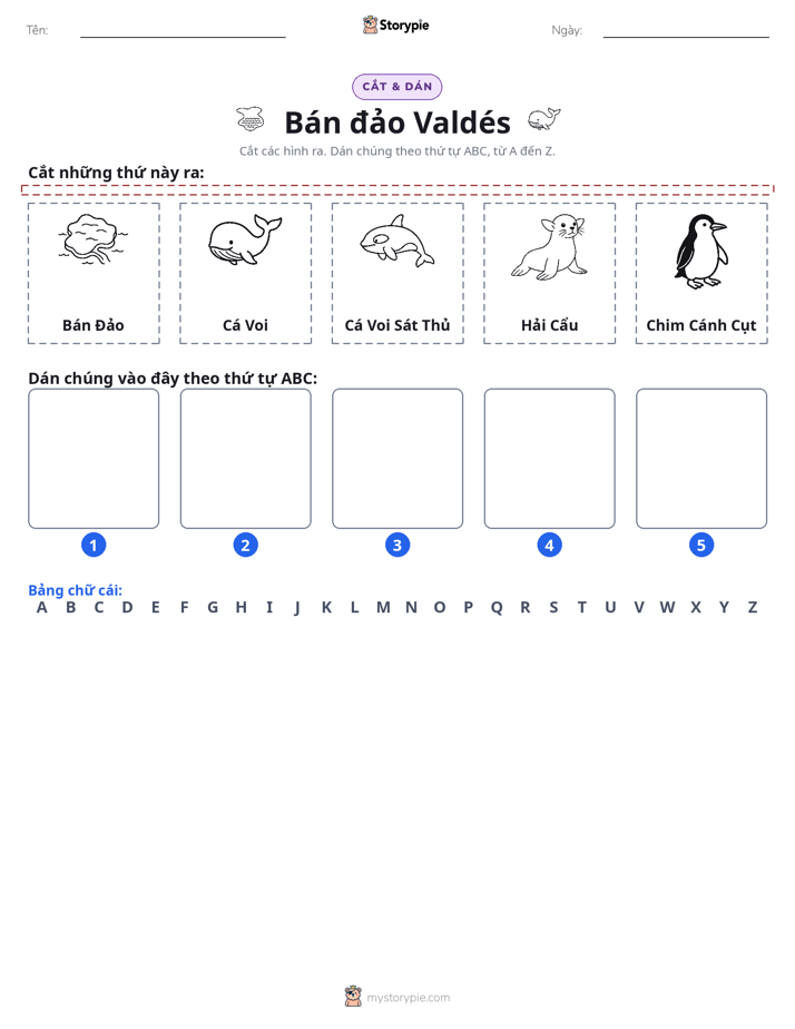 Cắt & Dán Chữ Cái