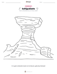 Ischigualasto afdrukbare werkblad voorbeeld