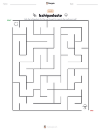 Ischigualasto printable worksheet preview