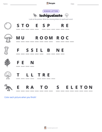 Ischigualasto printable worksheet preview