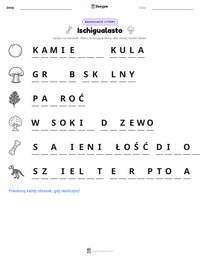Podgląd drukowalnego arkusza ćwiczeń Ischigualasto