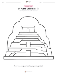 Caño Cristales printable worksheet preview
