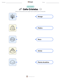 Vista previa de la hoja de trabajo imprimible de Caño Cristales
