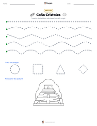 Caño Cristales printable worksheet preview