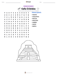 Anteprima della scheda stampabile di Caño Cristales