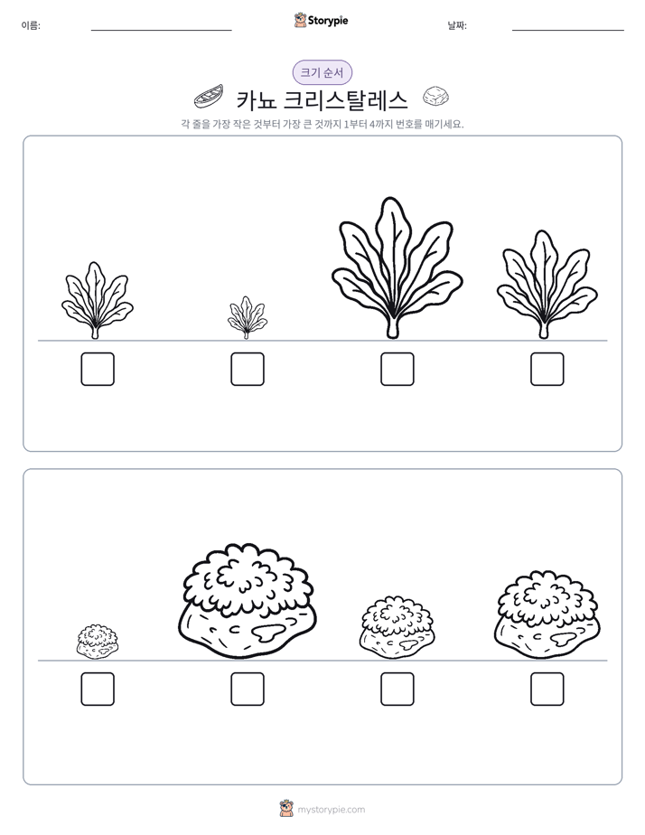 크기 순서