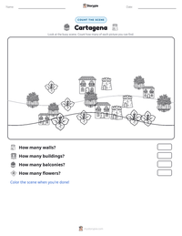Cartagena printable worksheet preview