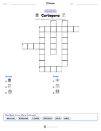 Cartagena printable worksheet preview