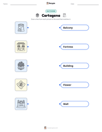 Cartagena printable worksheet preview