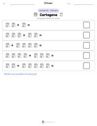 Cartagena yazdırılabilir çalışma sayfası önizlemesi
