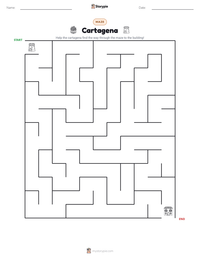 Cartagena printable worksheet preview