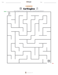 Aperçu de la feuille de travail imprimable Carthagène