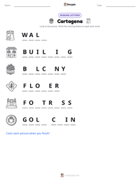 Cartagena printable worksheet preview