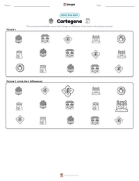 Cartagena printable worksheet preview