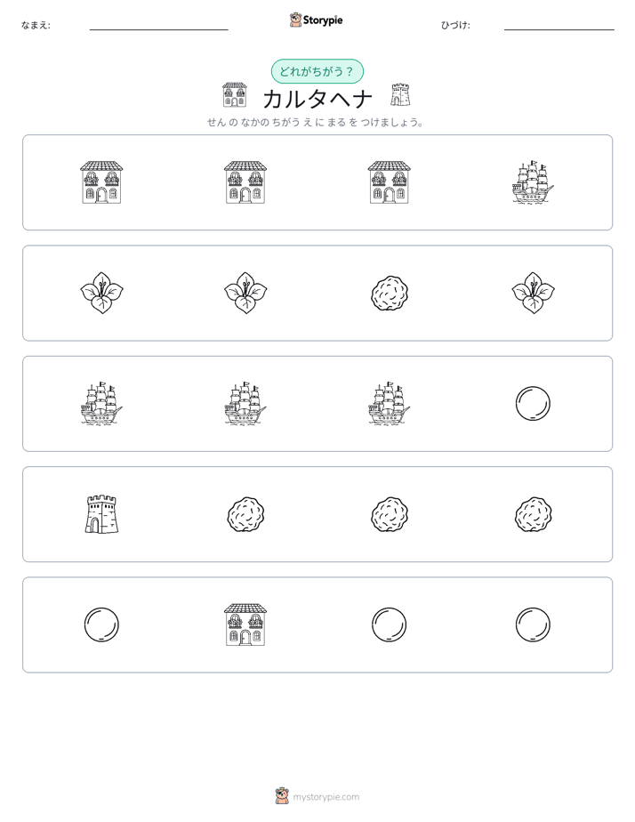 異なるものを見つけよう