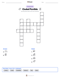Ciudad Perdida printable worksheet preview