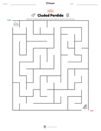 Ciudad Perdida printable worksheet preview
