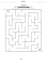 Aperçu de la feuille de travail imprimable Ciudad Perdida
