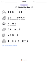 Ciudad Perdida printable worksheet preview