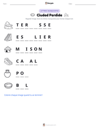 Aperçu de la feuille de travail imprimable Ciudad Perdida