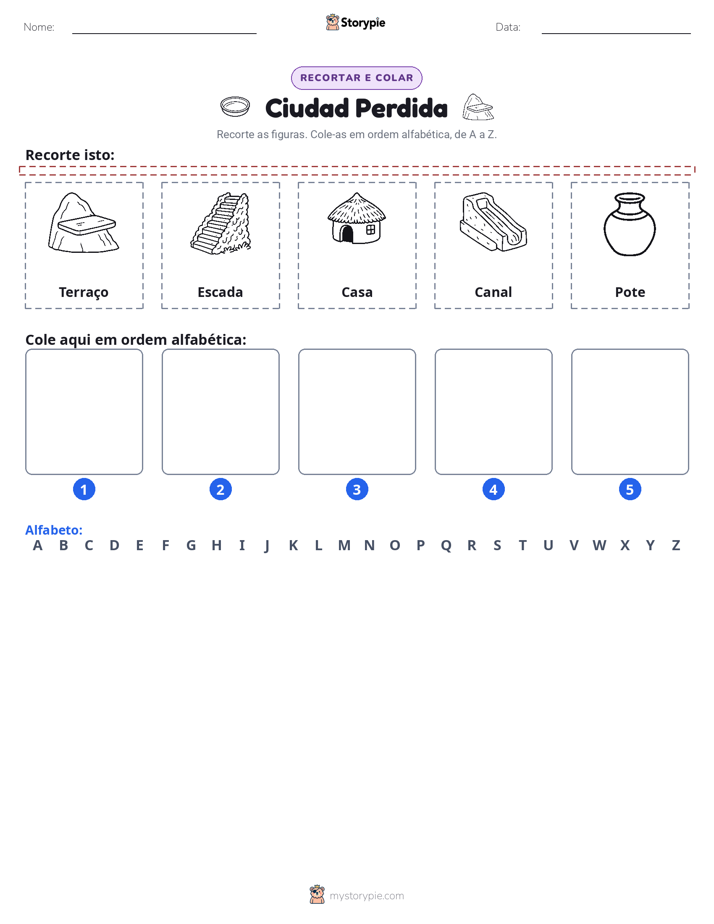 Recortar & Colar Alfabeto